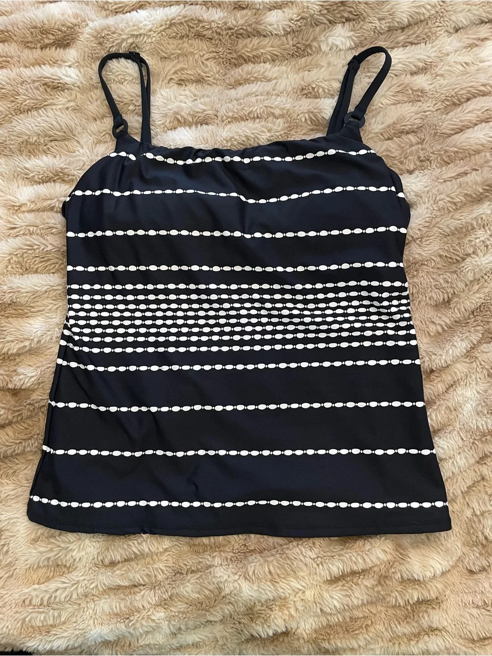 La Blanca City Lights Tankini Swimsuit Top in Black and White Size 16 Like New! - Picture 4 of 14